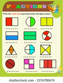 Fractions Cartoon Images Stock Photos Vectors Shutterstock