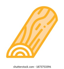 half wooden trunk icon vector. half wooden trunk sign. color symbol illustration