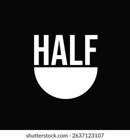 HALF WORDMARK LOGO DESIGN IDEA VECTOR