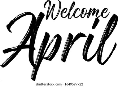 Half a year is gone, welcome apirl lettering. Elements for invitations, posters, greeting cards. Seasons Greetings