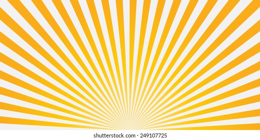 half yellow background : sunburst vector