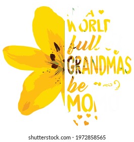 Half a yellow flower and the word