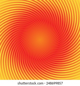 half yellow red background : twist sunburst vector