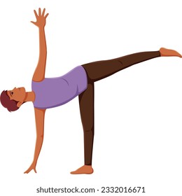 Half yoga asana pose illustration yoga asana pose illustraion for ui, ux, web, app, brochure, flyer and presentation design, etc.