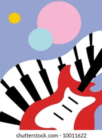 a half-abstract picture about music