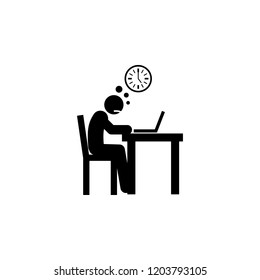 halfhearted icon. Element of man negative character icon for mobile concept and web apps. Detailed halfhearted icon can be used for web and mobile