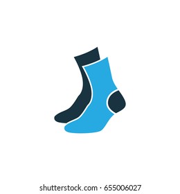 Half-Hose Colorful Icon Symbol. Premium Quality Isolated Socks Element In Trendy Style.