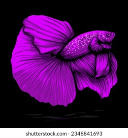 Ilustración vectorial de betún de media luna aislada en fondo negro