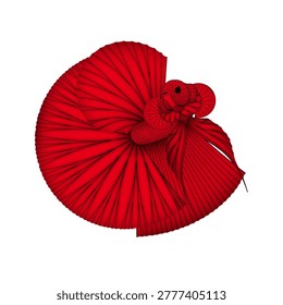 Halfmoon Super Red Vexel Vector, Bettafish red halfmoon good form vexel vector, bettafish pose face