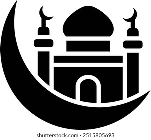 Halfmoon Vector Icon Design Illustration