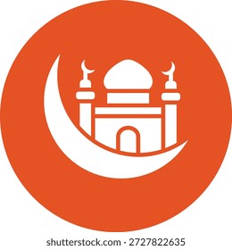 Halfmoon Vector Icon Design Illustration