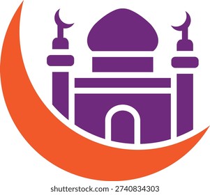 Halfmoon Vector Icon Design Illustration