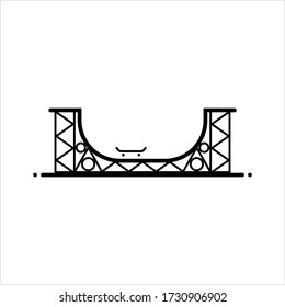 Half-Pipe Ramp Icon, Half Pipe Ramp Icon Vector Art Illustration