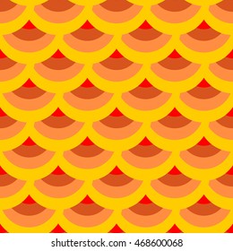 Half-round geometric seamless pattern. Fashion graphic background design. Modern stylish abstract colorful texture. Template for prints, textiles, wrapping, wallpaper, website etc. VECTOR illustration