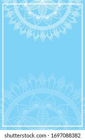 halfs mandalas with blue color background vector illustration design