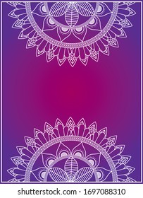 halfs mandalas with fuchsia color background vector illustration design