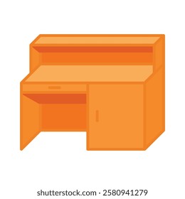 half-story wooden table icon.  Cartoon room wooden table vector icon for design needs, various programming and inspiration for making wooden tables.