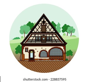 Half-timbere house