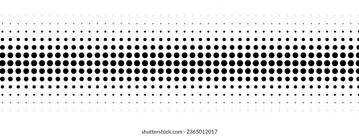 Halfton is black and white. Smooth transition of points from larger to smaller.