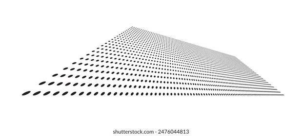 halfton shape on white background