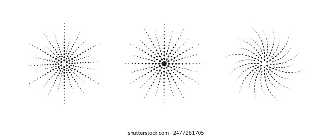 halfton shape on white background