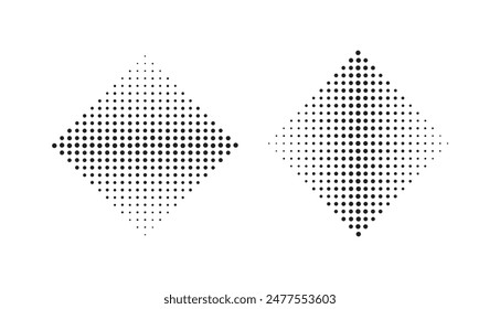 halfton shape on white background