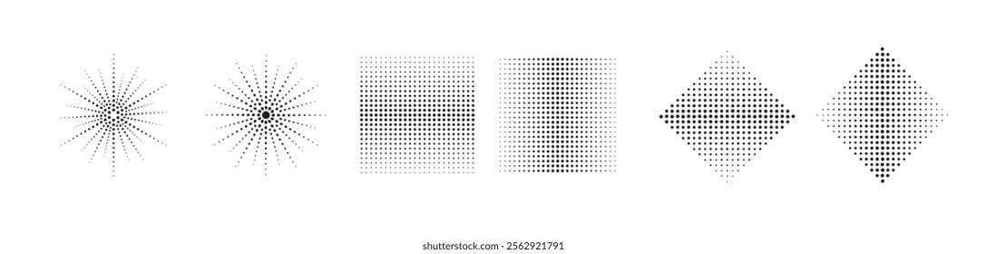 halfton shape on white background
