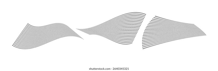 halfton shape on white background	