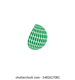 halftone 3 D GLOBE LOGO DESIGN VECTOR SYMBOL ICON 