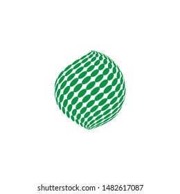 halftone 3 D GLOBE LOGO DESIGN VECTOR SYMBOL ICON 