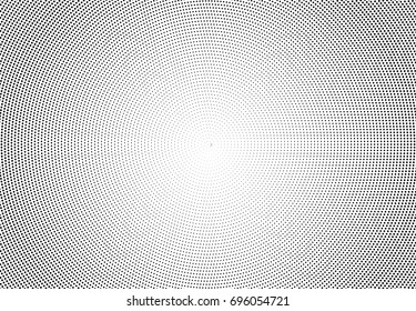 Halftone abstract background with black dots on white backdrop. Geometric graphic element.