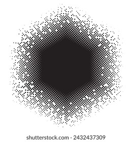 Fondo abstracto de semitono, estilo blanco y negro o monocromo, hexágono sobre fondo blanco.