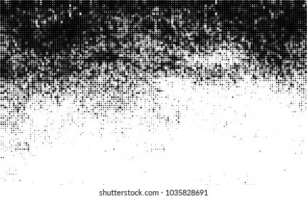 Halftone abstract background. The monochrome texture of dots of ink. Grunge pattern for printing and creating design