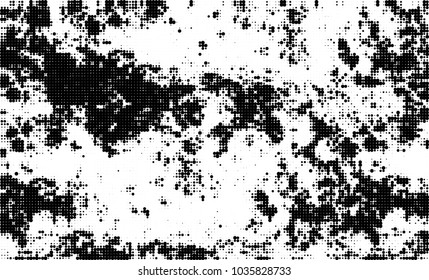 Halftone abstract background. The monochrome texture of dots of ink. Grunge pattern for printing and creating design