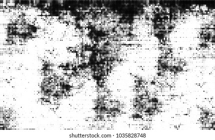 Halftone abstract background. The monochrome texture of dots of ink. Grunge pattern for printing and creating design