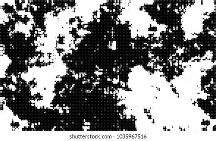 Halftone abstract background. The monochrome texture of dots of ink. Grunge pattern for printing and creating design