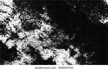 Halftone abstract background. The monochrome texture of dots of ink. Grunge pattern for printing and creating design