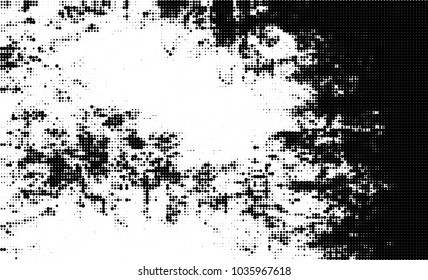 Halftone abstract background. The monochrome texture of dots of ink. Grunge pattern for printing and creating design