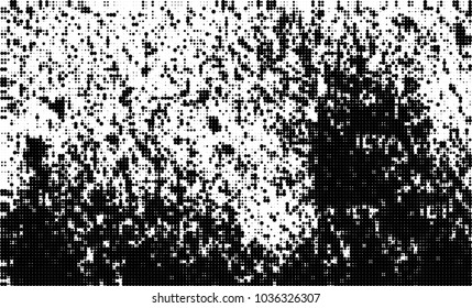 Halftone abstract background. The monochrome texture of dots of ink. Grunge pattern for printing and creating design