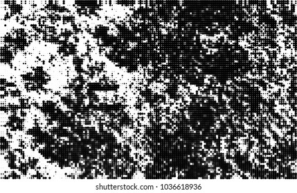 Halftone abstract background. The monochrome texture of dots of ink. Grunge pattern for printing and creating design