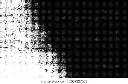 Halftone abstract background. The monochrome texture of dots of ink. Grunge pattern for printing and creating design