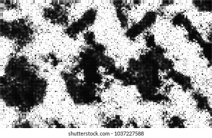 Halftone abstract background. The monochrome texture of dots of ink. Grunge pattern for printing and creating design