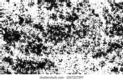 Halftone abstract background. The monochrome texture of dots of ink. Grunge pattern for printing and creating design