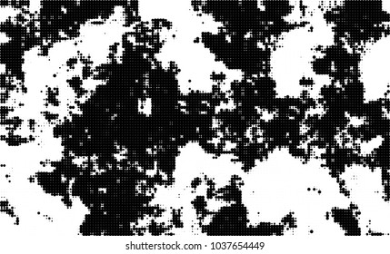 Halftone abstract background. The monochrome texture of dots of ink. Grunge pattern for printing and creating design