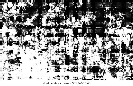 Halftone abstract background. The monochrome texture of dots of ink. Grunge pattern for printing and creating design