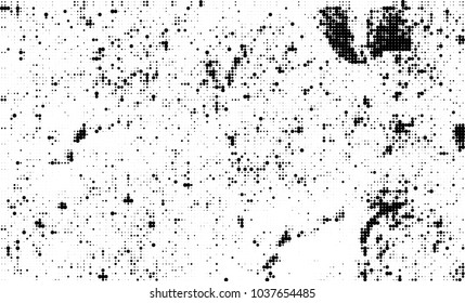 Halftone abstract background. The monochrome texture of dots of ink. Grunge pattern for printing and creating design