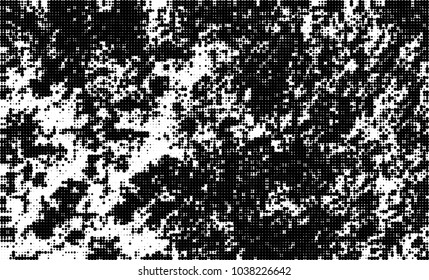 Halftone abstract background. The monochrome texture of dots of ink. Grunge pattern for printing and creating design