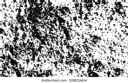 Halftone abstract background. The monochrome texture of dots of ink. Grunge pattern for printing and creating design