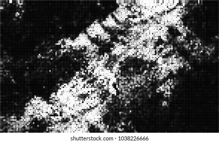 Halftone abstract background. The monochrome texture of dots of ink. Grunge pattern for printing and creating design