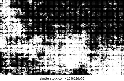 Halftone abstract background. The monochrome texture of dots of ink. Grunge pattern for printing and creating design